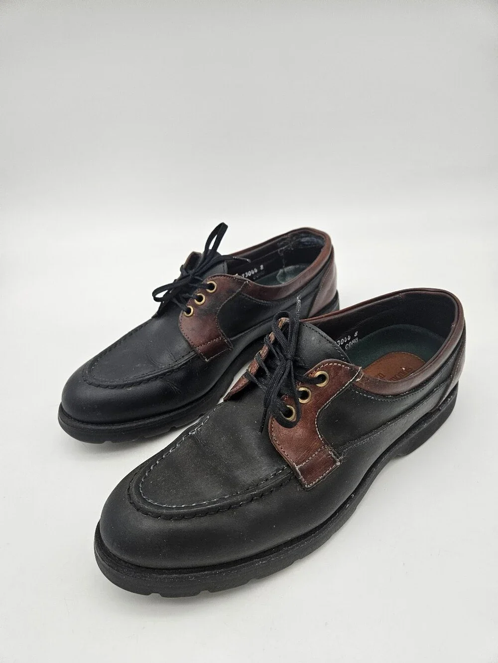VTG Allen Edmonds Lifestyles Boat Shoes Brown  Leather  Men 10.5 B Made in USA